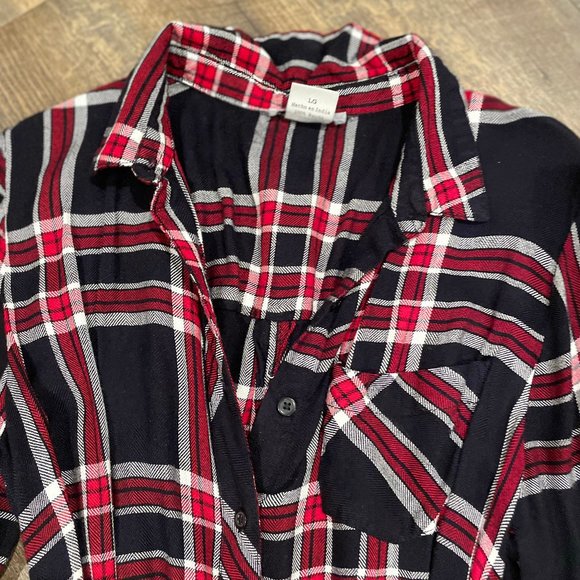 Plaid Button Down Dress by BLL nyc, Size Large - Picture 7 of 10